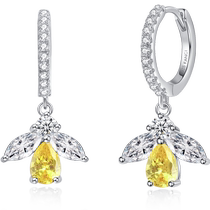 Fanci Fan Qi Silver Jewelry (Adventure Garden Series) Bee Earrings Womens Sterling Silver Niche Bee Earrings