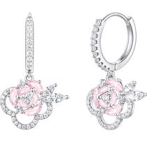 Fanci Fan Qi Silver Jewelry (Rose Series) Rose Words Earrings Womens Light Luxury Niche Design Sweet Earrings