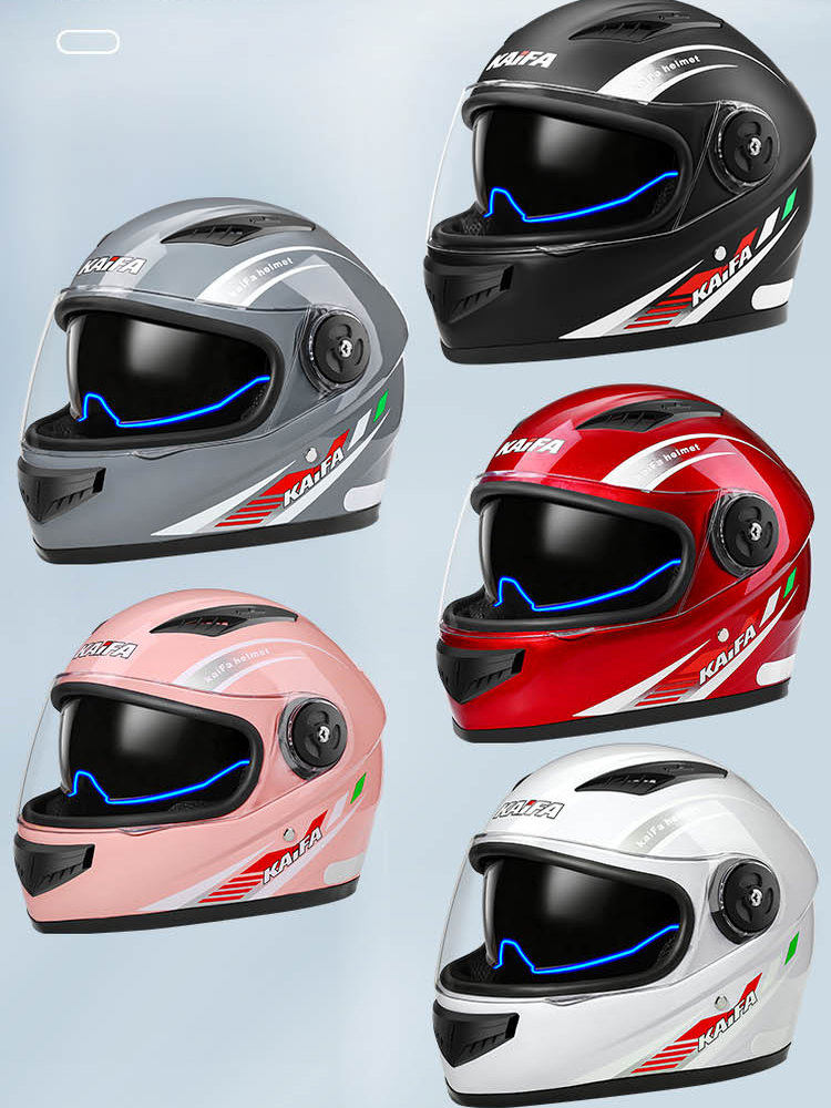 Winter Warm Full-Face Helmet 3C Certified Helmet for Electric Vehicles, Men's and Women's Motorcycle Helmet, Gray Warm Anti-Fog Motorcycle Safety Helmet