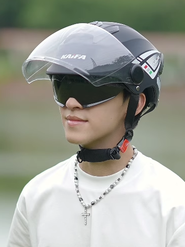 Helmet Summer Double Mirror Electric Vehicle Helmet Men and Women Battery Motorcycle Half Helmet New National Standard 3C Certified Safety Helmet