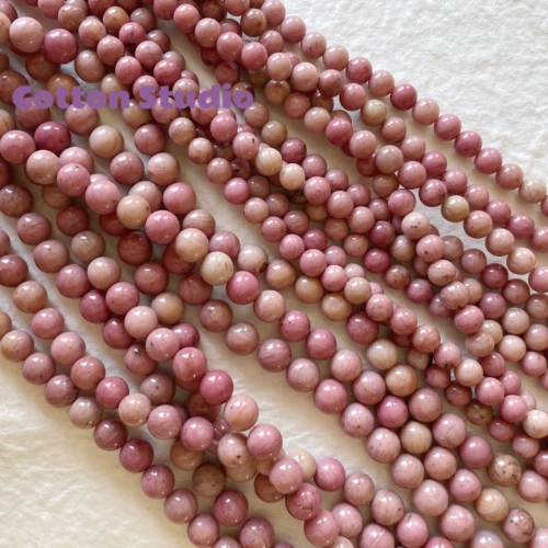 Хлопок [Ebony Rose] Красный рисунок натуральный камень круглый бисера из бисера из бисера, сделанные из бисера, сделанные из бисера,