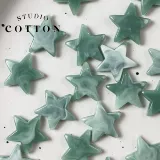 Хлопок [океанская звезда] акриловая окрашенная пентаграмма с двумя большими бисерами