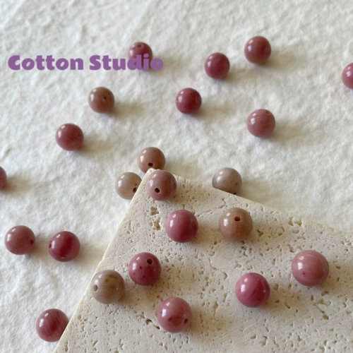 Хлопок [Ebony Rose] Красный рисунок натуральный камень круглый бисера из бисера из бисера, сделанные из бисера, сделанные из бисера,