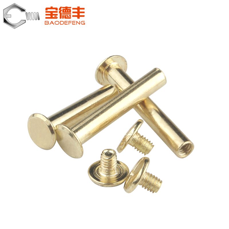 Copper plated ledger This sample book primary-secondary rivet phase book docking to lock binding screw recipes nail M5-125mm