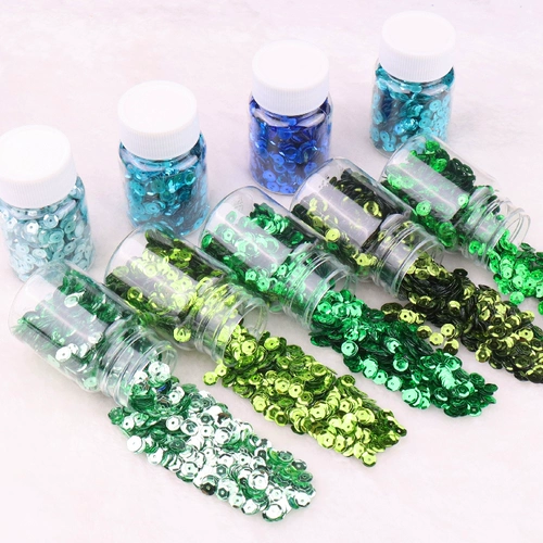 50 мл бутылка 6 мм ярко -серебряный дно вогнутый планшет, округлый средний отверстие для блесков рук