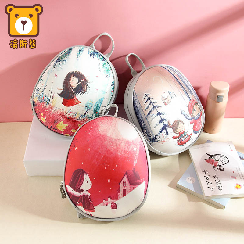 Hamas Bear Cartoon Bag Country Tide Toddler Baby Shopping Street Small bag girl to guard against loss of 1-4-year-old breathable school bag