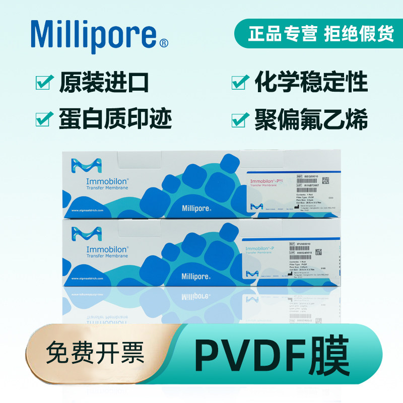Millipore密理博PVDF膜转印膜0.45um/0.22um Merck默克IPVH00010/ISEQ00010