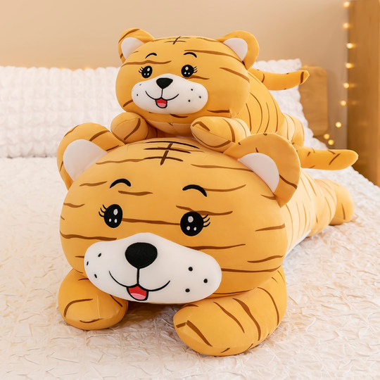 Cute Tiger Plush Pillow for Girls to Sleep With, Extra Large Soft Doll for Bed, Boyfriend Doll