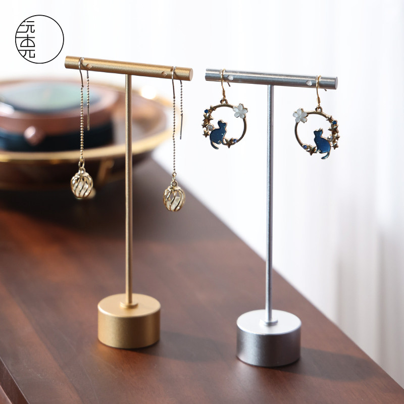 Yuanmu Yuan イヤリングスタンドディスプレイラック、スタッドイヤリングラック、女性用イヤリングラック、ジュエリー収納ハンガー、アクセサリー撮影用小道具