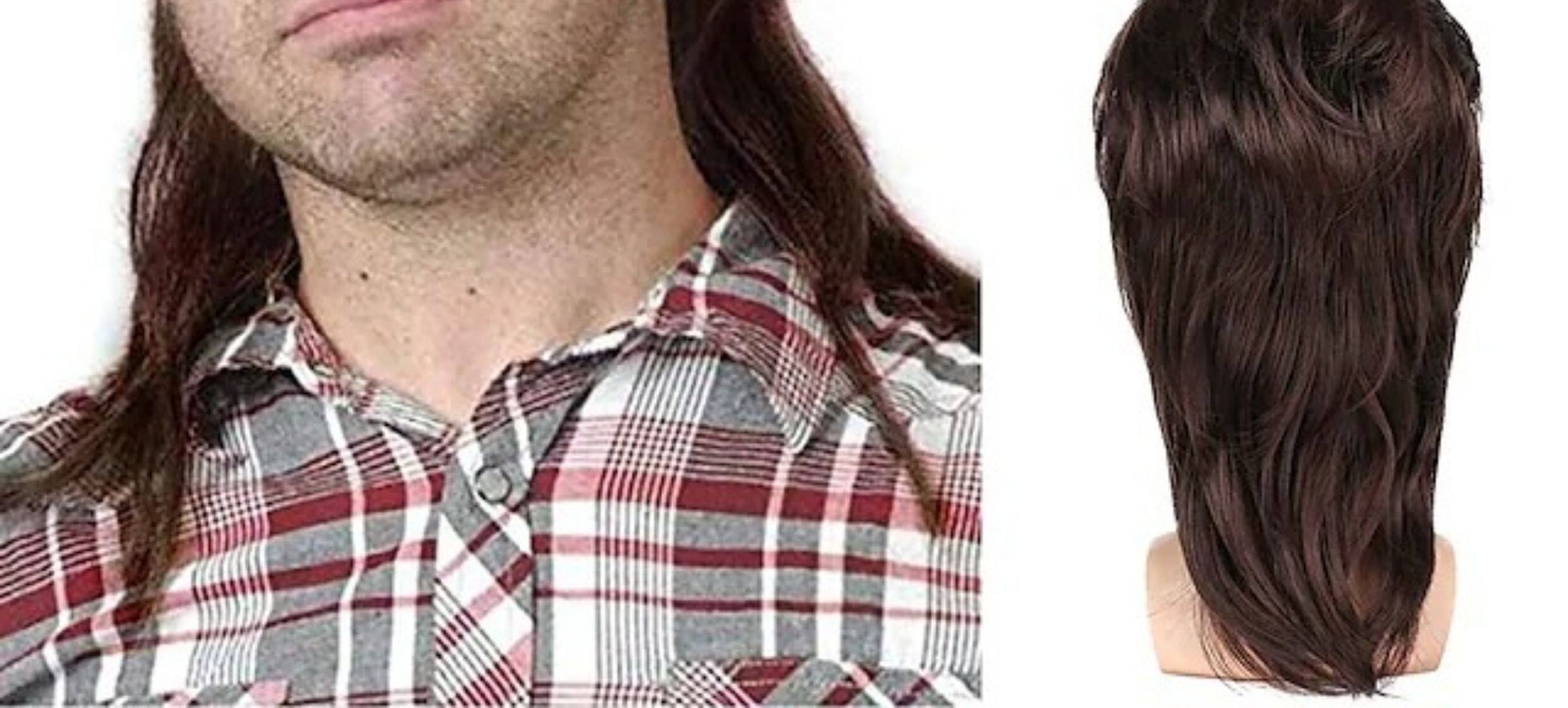 Тоник для волос мужчины 欧美假发男士乌鱼假发棕色卷发80s复古角色扮演万圣节假发套e476