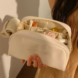 Вместительная и большая косметичка с молнией, портативная сумка через плечо, сумка-органайзер для путешествий, коллекция 2023, премиум класс