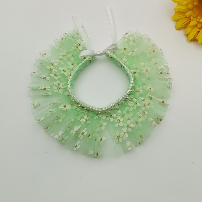 Summer Japanese fresh wind lace cherry blossom pet scarf dog scarf cat Japanese Shiba Inu decoration bib