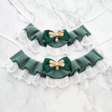 Зеленый наряд маленькой принцессы, слюнявчик, шарф, украшение для ногтей, аксессуар