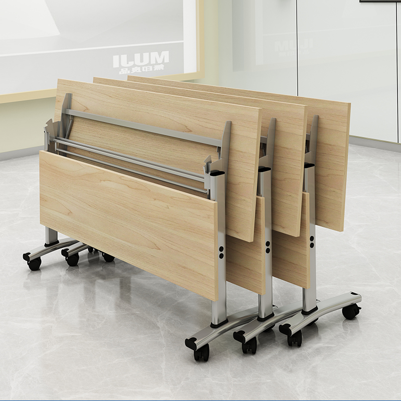 Folding training table and chair combination movable splicing desk conference table double long table educational institution training table