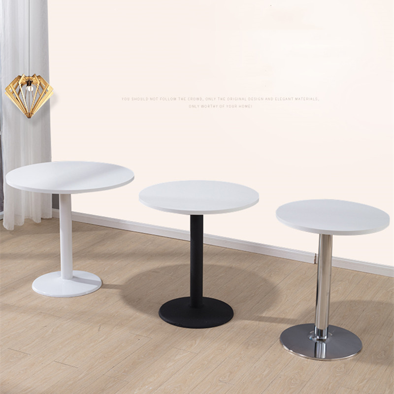 White Round Table Guests Reception Small Round Table Milk Tea Shop Small Round Table Coffee Table Round Balcony Round Table And Chairs Negotiation Table