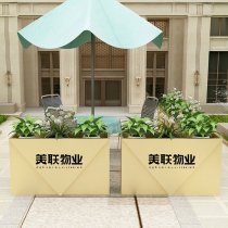  Outdoor flower box custom wrought iron flower bed Outdoor planting box flower trough outer pendulum square sales department commercial street combination