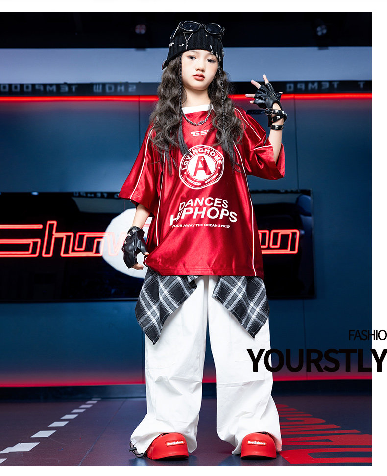 儿童演出服hiphop街舞童装炸街男童潮服套装夏季架子鼓表演服女童 — 20