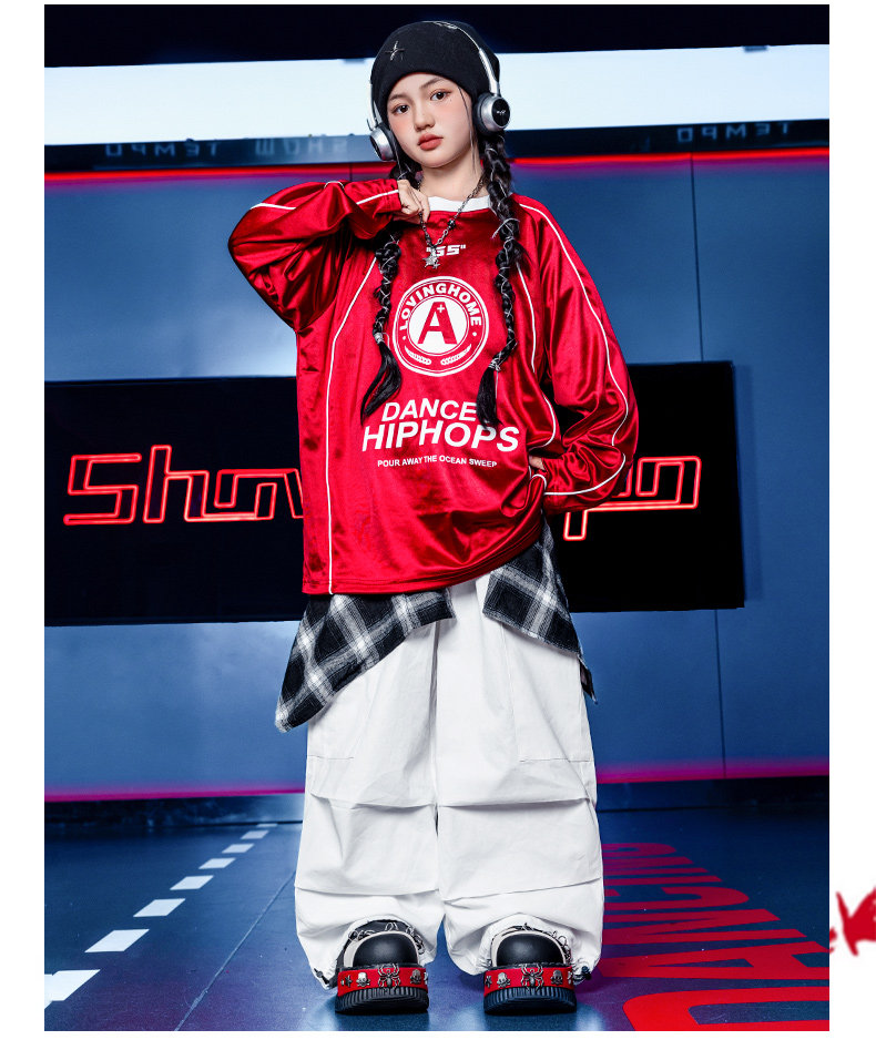 儿童演出服hiphop街舞童装炸街男童潮服套装夏季架子鼓表演服女童 — 11