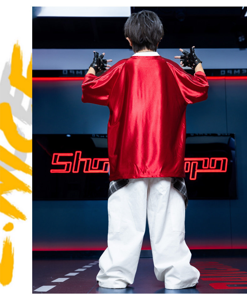 儿童演出服hiphop街舞童装炸街男童潮服套装夏季架子鼓表演服女童 — 25