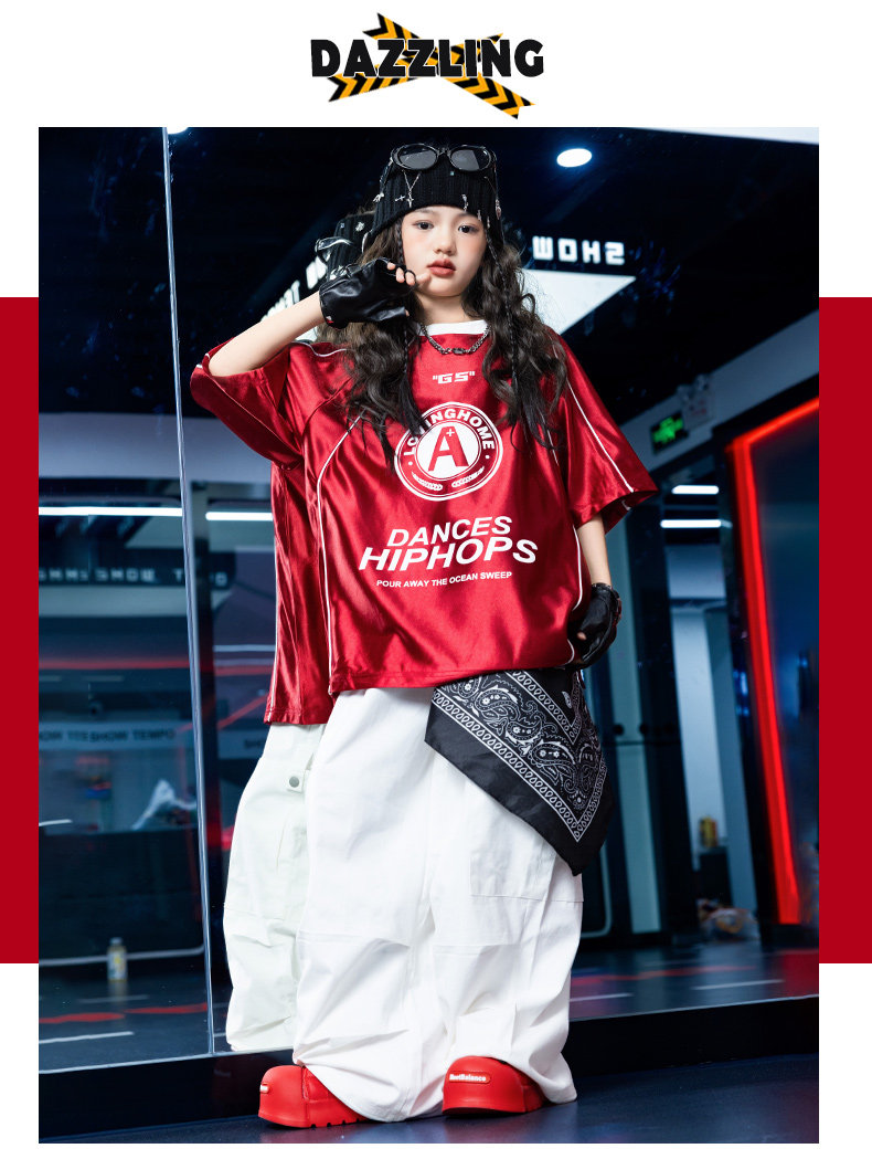 儿童演出服hiphop街舞童装炸街男童潮服套装夏季架子鼓表演服女童 — 21