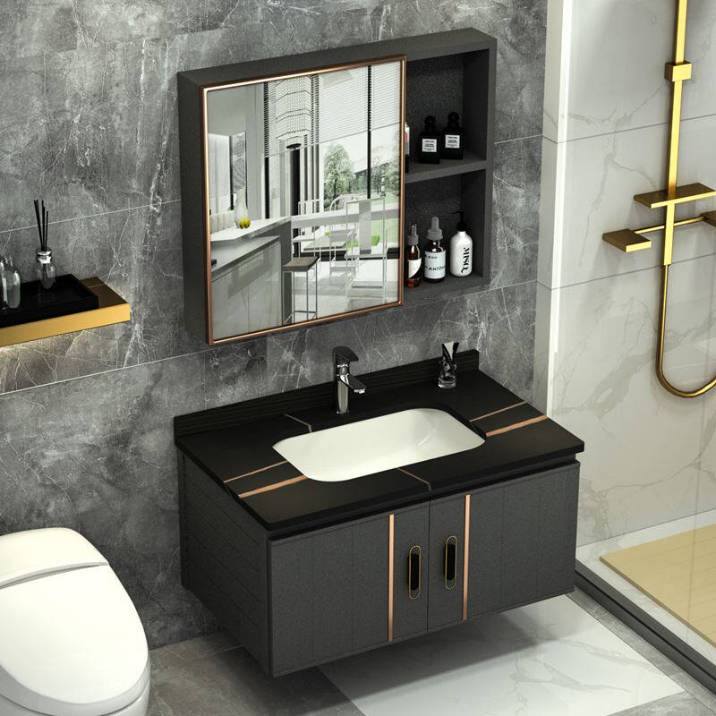 Bath Room Cabinet Style Light Lavish Makeup Room Cabinet Washbasin Combined Toilet Wash Terrace Basin Bathroom 2021 new