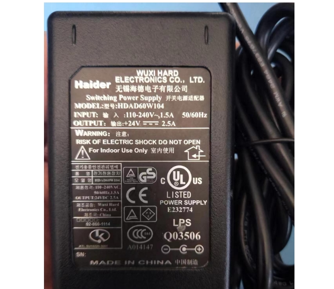 Original dress Hyde Harder24V 2 5A Power adapter HDAD60W104 Printer three-pin power cord-Taobao