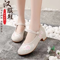 Handmade Cloth Shoes Womens Accessories Wear Qipao Shoes High Heel Light Stomp 100 Hitch Chinese Wind Retro Chinese Style Embroidered Square Dance