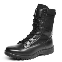 New Combat Boots Man Super Light Outdoor Tactical Boots Training Shoes Head Layer Bull Leather Land War Boots High Help Genuine security shoes