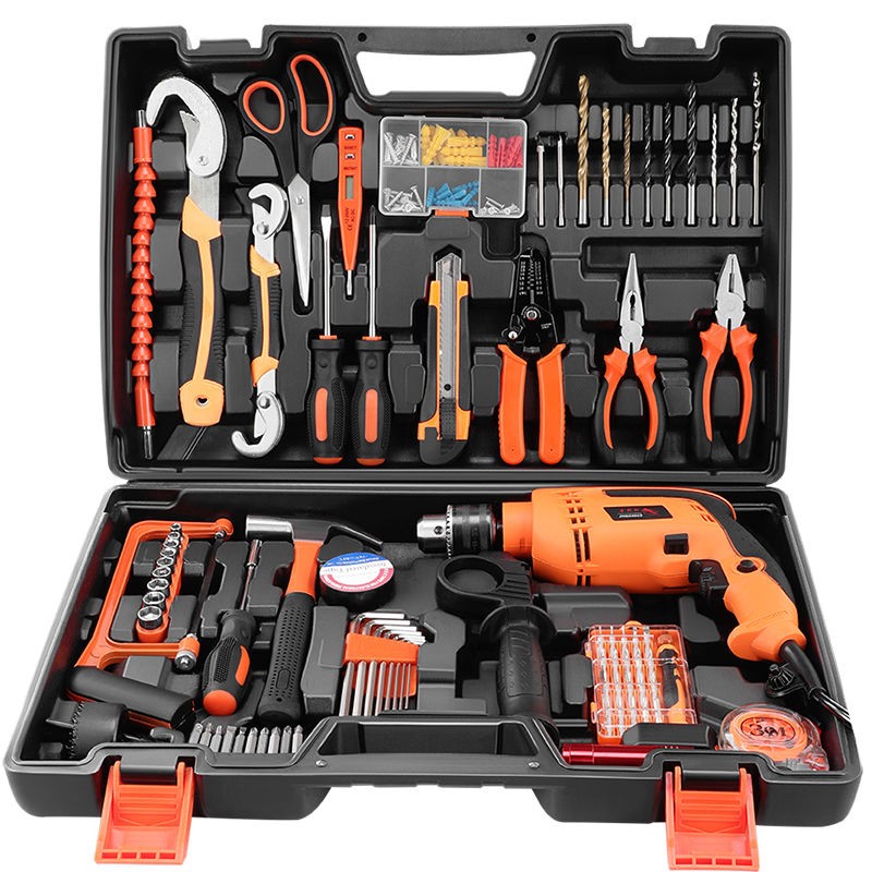 Various household hardware toolbox electric drill tool set set electric screwdriver multifunctional electric drill charging