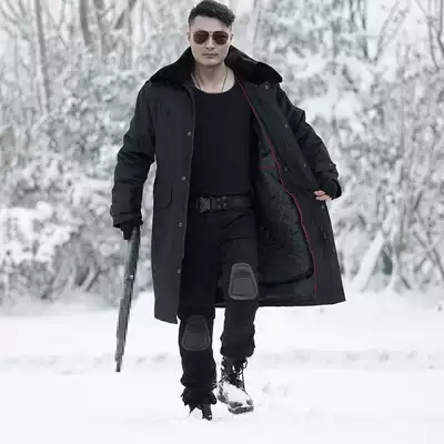 Winter thickened new camouflage coat men's military fans cotton clothing warm cold security training clothing short black