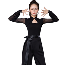 Body dance tops for women new spring and autumn Latin dance practice clothes for adults modern dance one-piece tops backless dance clothes