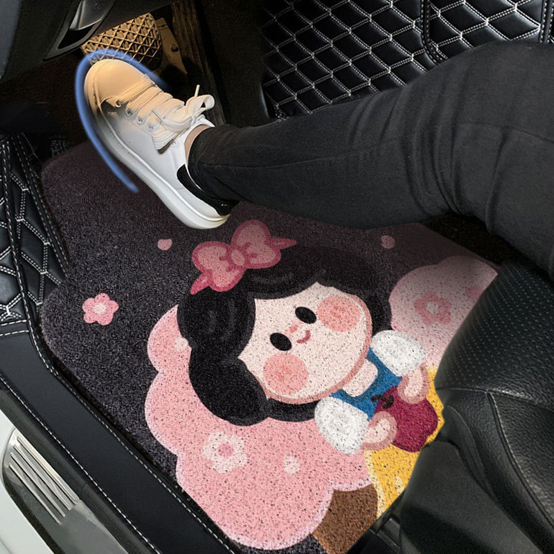Universal Car Floor Mat, Single Driver's Seat Mat, Floor Carpet, Footrest, Free-Cut Wire Loop Mat, Female m