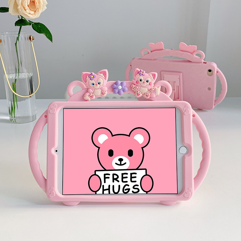 2021 New Cartoon Animation iPad8 7 Tablet Protection Case Air4 3 Full Inclusive Silicone Apple Mini6 5 Silicone Pro11 Children 10 2 Steps 1