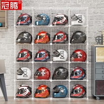 Motorcycle Helmet Containing Cabinet Electric Car Helmet Site Safety Helmet Multifunctional Set Shelf Sample Display Shelf