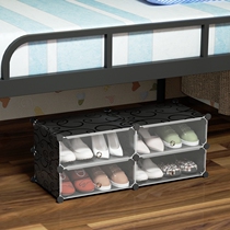 Under the bed low shoe cabinet storage artifact floor multifunctional space saving creative small shoe shelf double dormitory shoe cabinet