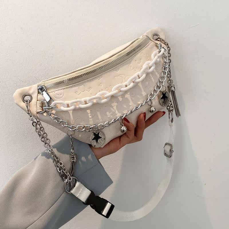 Oblique Satchel Single Shoulder Bag Woman Summer Dress Book Small Crowdsourced Original Chain Trendy Retro Personality Pure Color Delicate Little Bag Bag