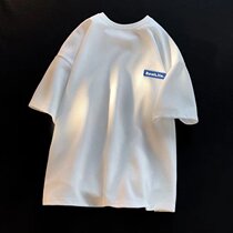 Short-sleeved t-shirt mens summer thin tide brand ins loose all-match waffle half-sleeve