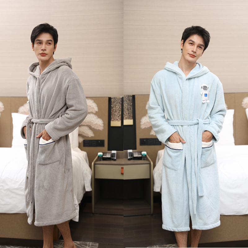 Men's Bathrobe Autumn and Winter New Style Bath Towel Men's Winter Pajamas Absorbent Quick-Drying Robe Can Be Worn and Wrapped 2025 New Model Men's Bathrobe Autumn and Winter New Style Bath Towel Men's Winter Pajamas Absorbent Quick-Drying Robe Can Be Worn and Wrapped 2025 New Model