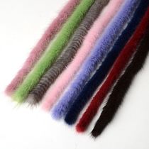 Fur accessories mink tops mink hair twist strips accessories decoration multi-color optional fur hat strips tops raw edge