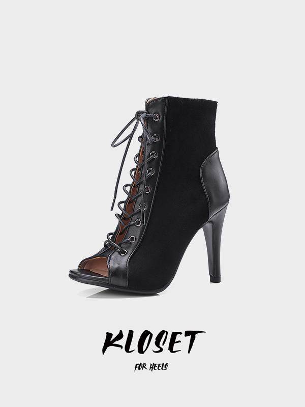 Fish Mouth Strap Jazz Dance Special High Heels Heels Dance Shoes Zipper Short Boots Dance Shoes Open Toe Sexy Sandals
