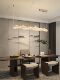 Restaurant chandelier Rizhao Jinshan modern simple new Chinese tea table living room chandelier minimalist restaurant bar table lamp