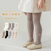 1-year-old 2-year-old baby girls leggings spring and autumn cartoon animal embroidery childrens autumn leggings