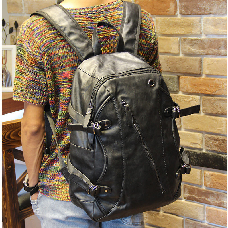 2022 Europe Station Double Shoulder Bag Men Wave Leisure Bag Men's Bag Computer Bag Large Bag Large Capacity Travel Bag