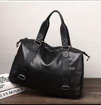 Hong Kong business large-capacity casual cowhide soft leather travel bag trendy mens new mens leather handbag