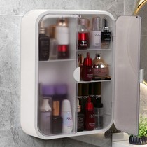 Toilet containing cabinet Cabinet Wall-mounted Bathroom Wall Cabinet Waterproof Cosmetic Shelve Hanging Wall Free Of Punch