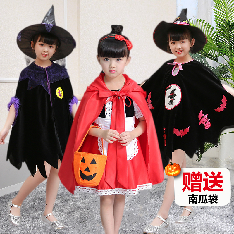 Halloween costume children's witch cloak COS costume female toddler Little Red Riding Hood role-playing costume masquerade party