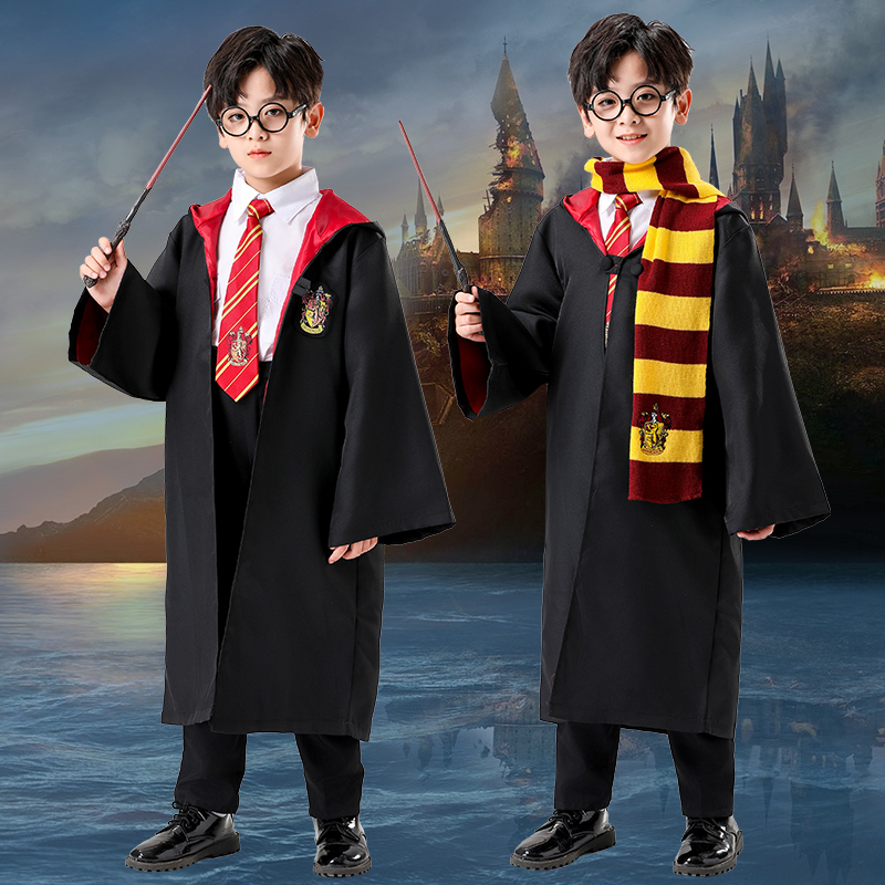 Halloween Harry Potter College Nagas children's magic gown cosplay dress horns play costumes boy Summer-Taobao