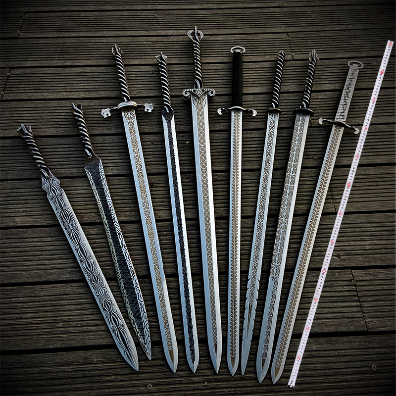 Integrated knife sword Han sword hand torsion patterned steel long sword Baojian sword anti-body Longquan city Tangsword cold weapon unopened