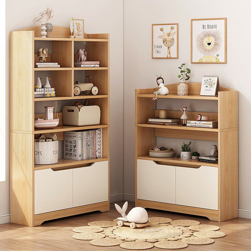 Children's room bookshelf bookcase storage rack integrated living room small floor-to-ceiling low multi-layer modern net red shelf against the wall