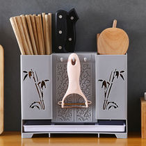 Chopstick cage multi-function drainage plastic kitchen chopstick holder storage box knife holder chopstick cage household hanging wall hanging type